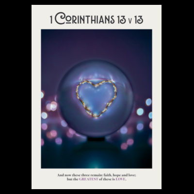 1 Corinthians 13v13 - Calico Tote Bag - Thread Project Design