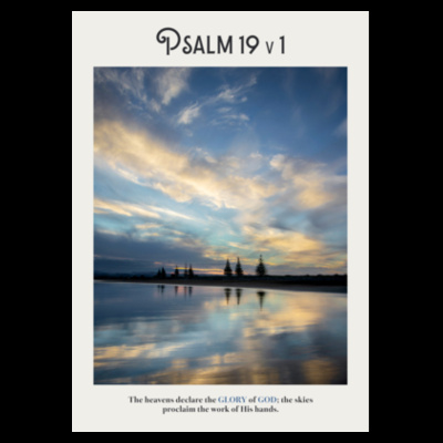Psalm 19v1  - Calico Tote Bag - Thread Project Design