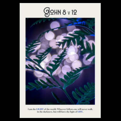 John 8v12 - Calico Tote Bag - Thread Project Design