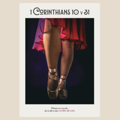 1 Corinthians 10v31 - Calico Tote Bag - Thread Project Design