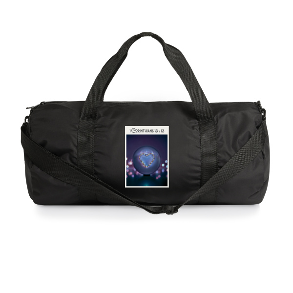 1 Corinthians 13v13 - AS Colour Recycled Light Duffel Bag Thumbnail