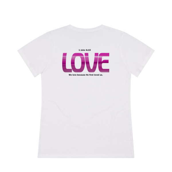 Love  - Cloke Womens Silhouette Outline Tee Thumbnail