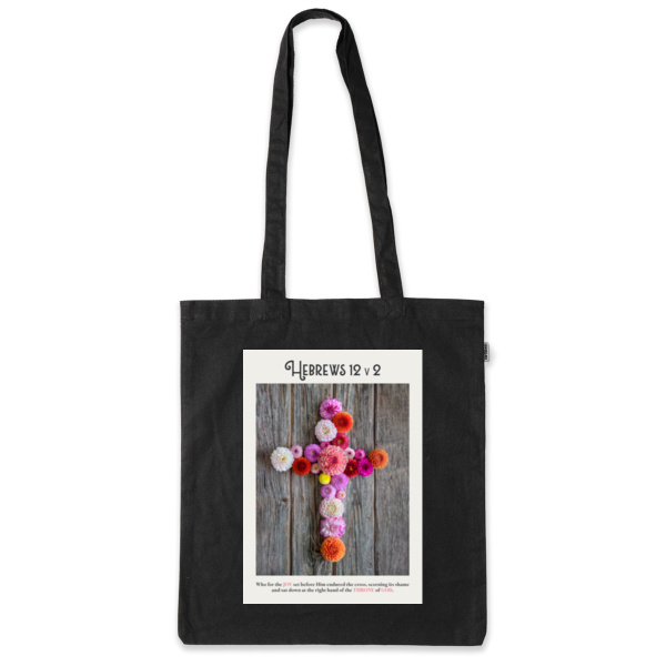 Hebrews 12v2 - Calico Tote Bag - Thread Project Thumbnail