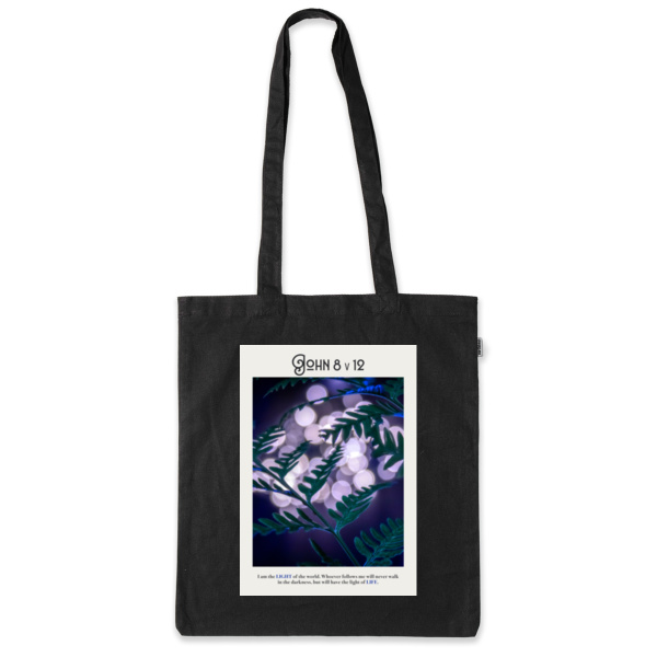 John 8v12 - Calico Tote Bag - Thread Project Thumbnail